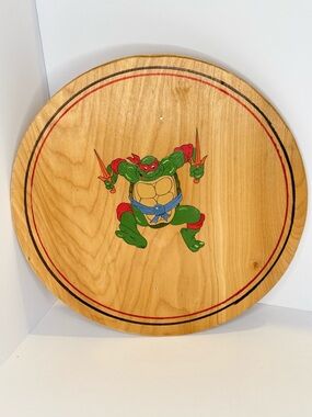Vintage Handmade TMNT Raphael Wooden Shield Teenage Mutant Ninja
Turtles